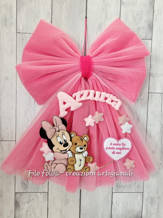 Fiocco Topolina con Orsetto (1)