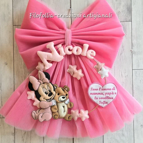 Fiocco Topolina con Orsetto (3)